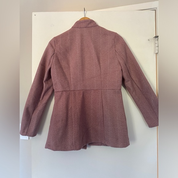 Women Blazer Jacquard Long Sleeve Outwear Jacket Coat Casual - Picture 2 of 5